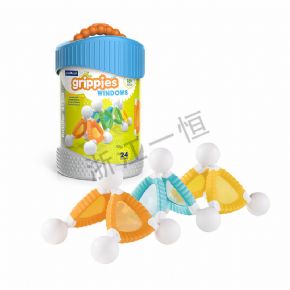 桌面積木類(lèi)磁力親握積木視窗系列 24 件